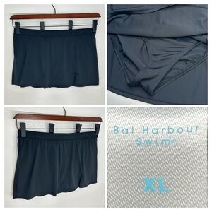 BAL HARBOUR‎ Black Swim Skirt Size XL Beach Summer Pool Full Coverage UPF 50
